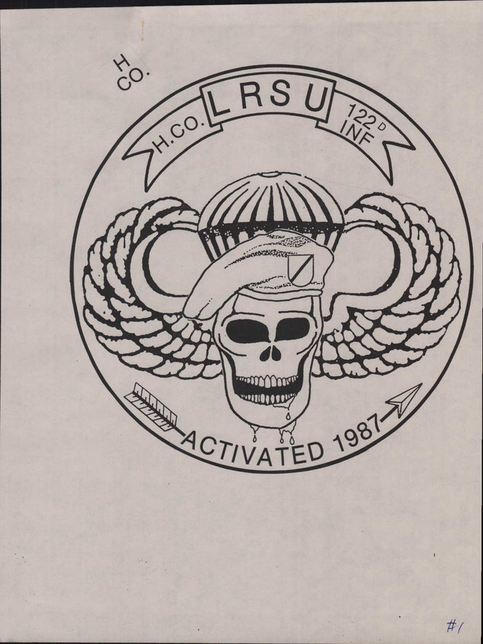 122nd Infantry Long Range Surveillance Unit LRSU Ranger serial #'d Army Challenge Coin