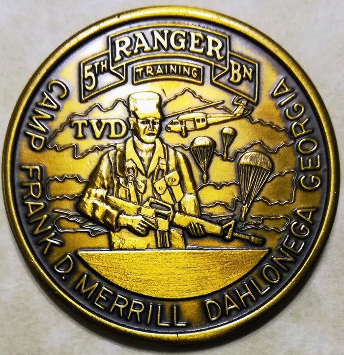 5th Ranger Training Battalion serial # 1036 Camp Frank D Merrill Dahlonega, GA Army Challenge Coin