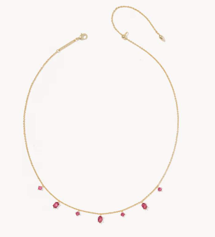 Cailin Strand Gold Red Crystal Necklace Kendra Scott