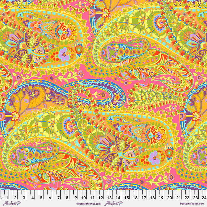 Freespirit Fabrics August 2022 Kaffe Fassett Collective by Kaffe Fassett Paisley Jungle Lime