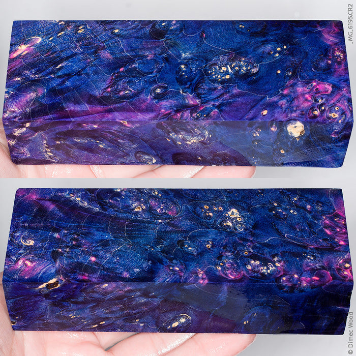 Stabilized box elder burl wood block