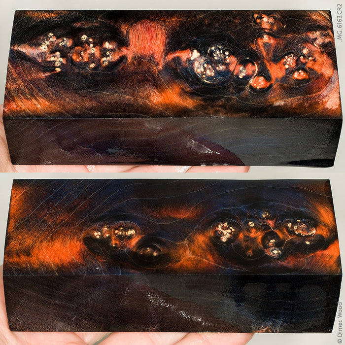 Stabilized box elder burl wood block
