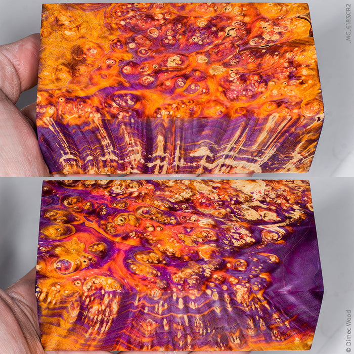 Stabilized box elder burl wood block