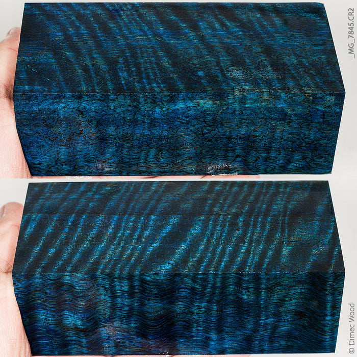 Stabilized quilted mango wood block