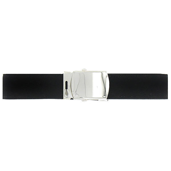 USNSCC / NLCC Belt and Buckle: Black Poly-Wool Silver Mirror Buckle Tip - female