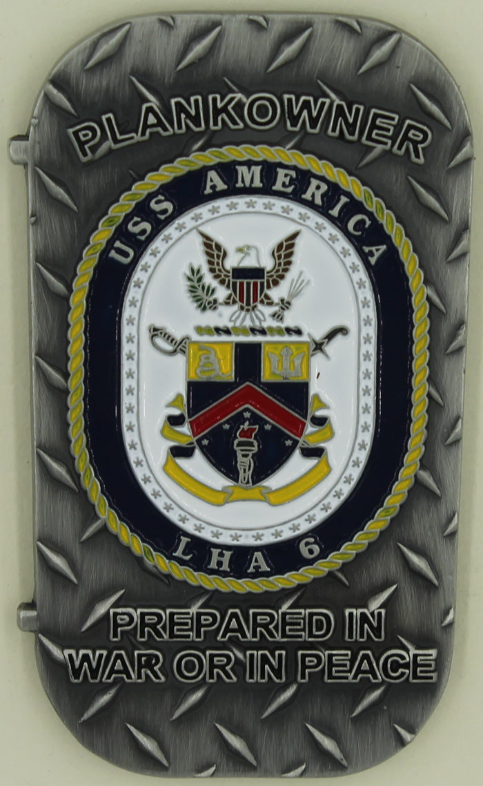 USS America LHA-6 Plankowner ser#163 Navy Challenge Coin