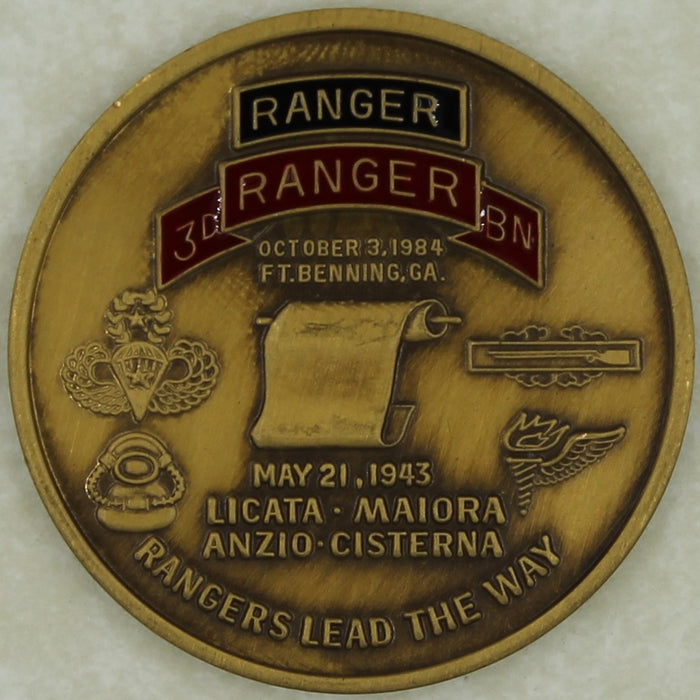 3rd Ranger Battalion 1990s Red Tab Somalia Army Challenge Coin