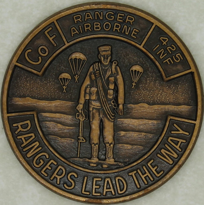 425th Infantry F Company Airborne Ranger Army Challenge Coin