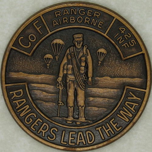 425th Infantry F Company Airborne Ranger Army Challenge Coin