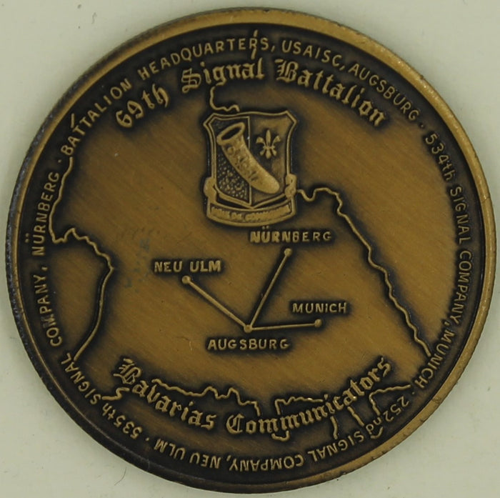 69th Signal Battalion Bavaria's Communications Army Challenge Coin