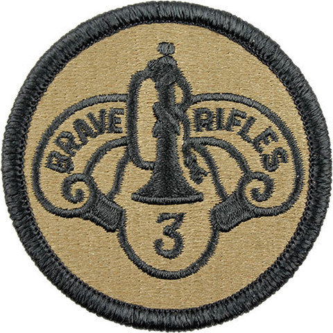 Army Patch: 3rd Third Cavalry Regiment - embroidered on OCP