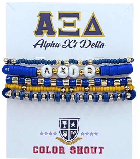 Bracelet Mega Stack- Alpha Xi Delta