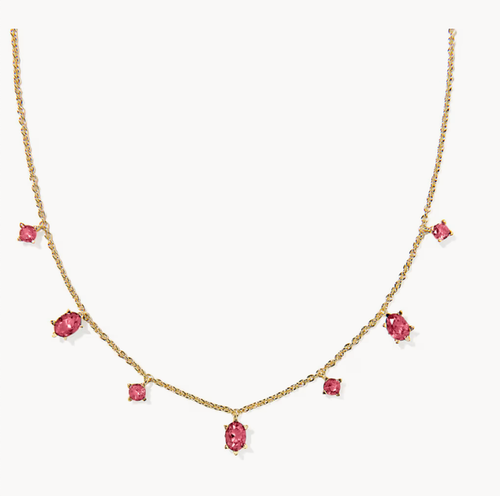 Cailin Strand Gold Red Crystal Necklace Kendra Scott