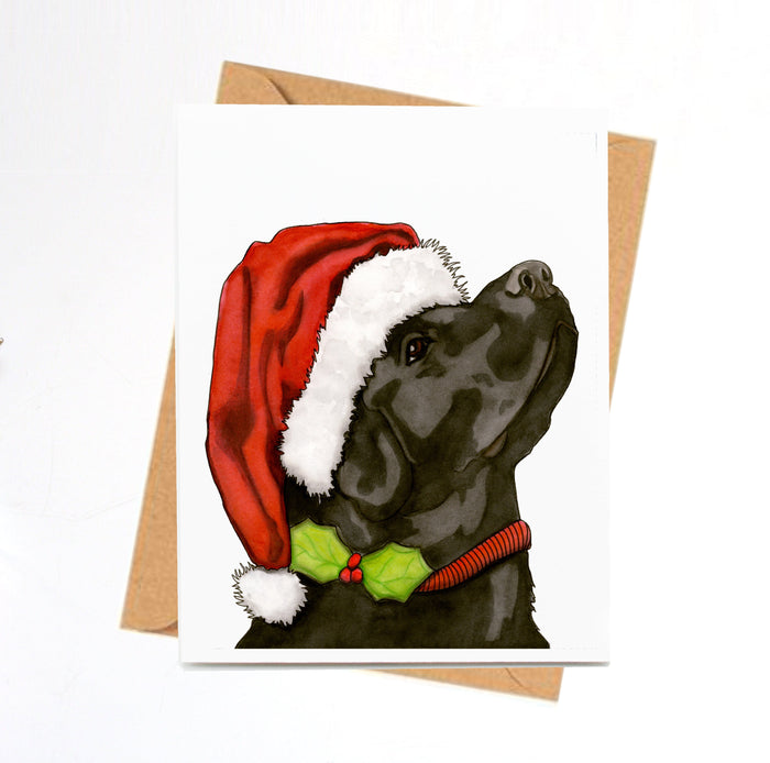 PinkPolish Design Note Cards "Christmas Wolf" Handmade Notecard
