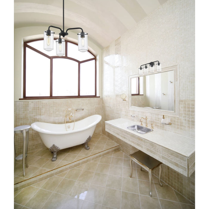 Delaney Matte Black Chandelier - Chandelier