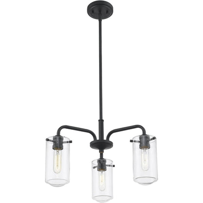Delaney Matte Black Chandelier - Chandelier