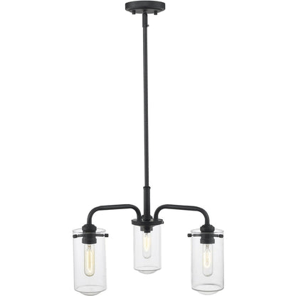 Delaney Matte Black Chandelier - Chandelier