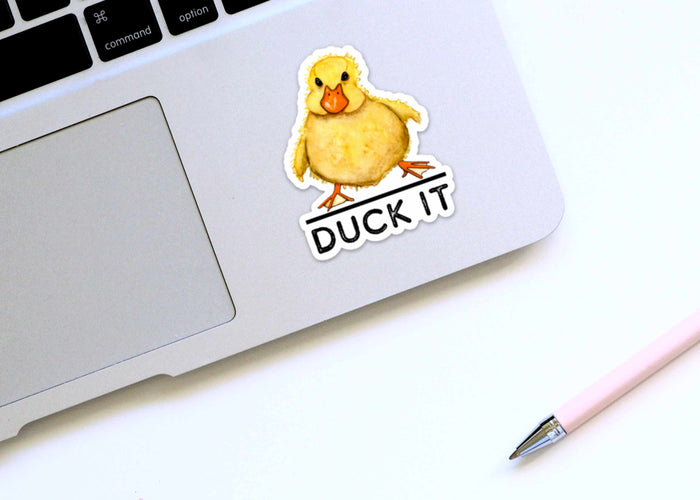 PinkPolish Design Stickers "Duck It" Vinyl Die Cut Sticker