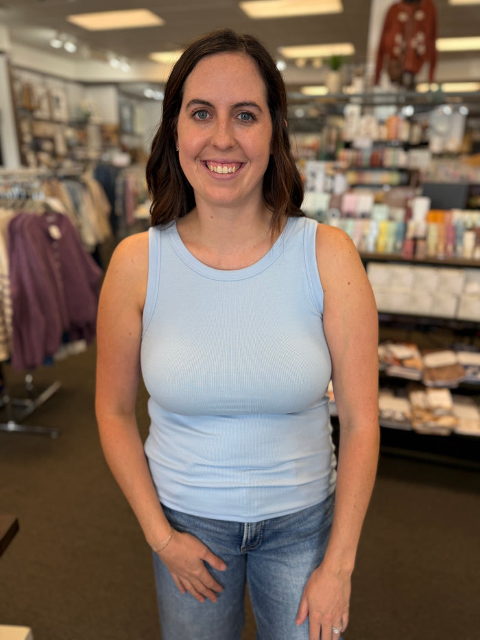 Edlin Tank | Crew Neck Sleeveless Cotton Modal Top