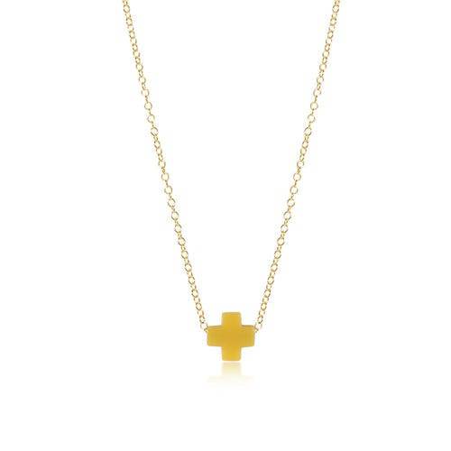 Enewton - Egirl 14" Necklace Gold - Signature Cross Canary - Findlay Rowe Designs