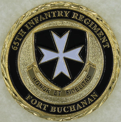 Fort Buchanan 65th Infantry Regiment Army Challenge Coin