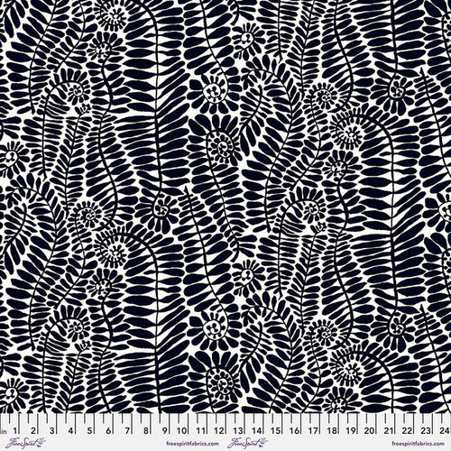 Freespirit Fabrics August 2022 Kaffe Fassett Collective by Brandon Mably Fronds Black