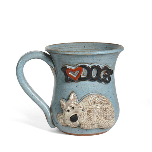 I Love Dogs Handmade American Pottery Coffee Mug