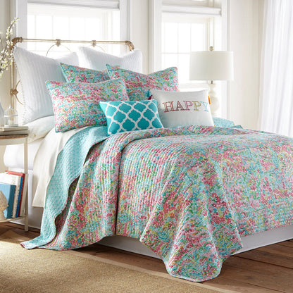 Karola Teal Lattice Pillow