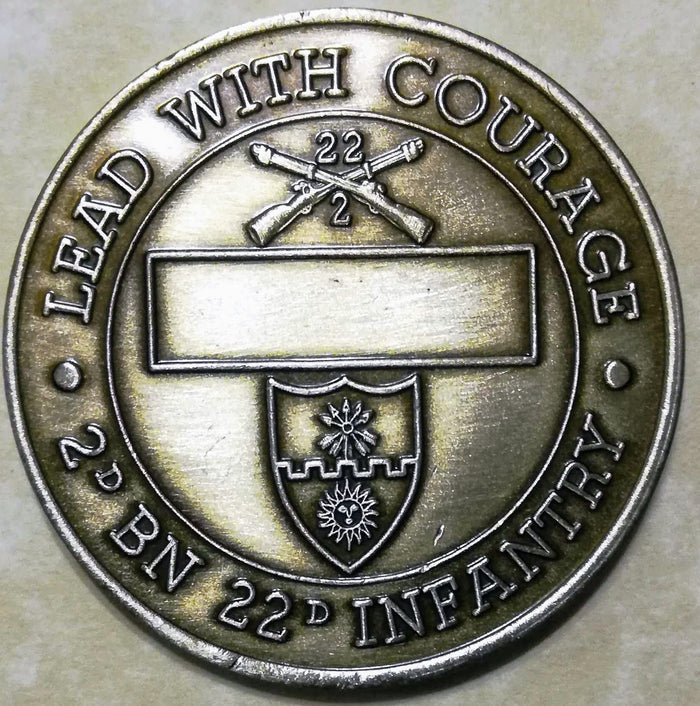 Lead With Courage 2nd BN 22nd Infantry Sinai Army Challenge Coin