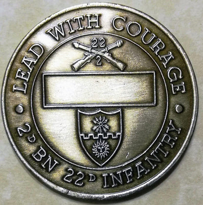 Lead With Courage 2nd BN 22nd Infantry Sinai Army Challenge Coin
