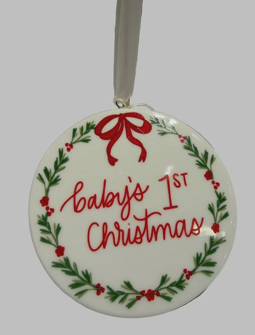 Mary Square Baby's First Christmas Ornament