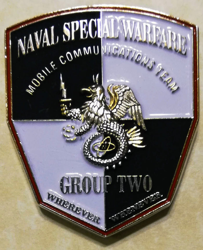 Naval Special Warfare Group Two Mobile Communications Team Chief's Mess Navy SEAL Challenge Coin