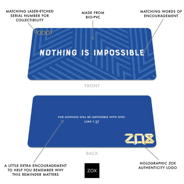 Nothing Is Impossible ZOX Bible Verse Bracelet