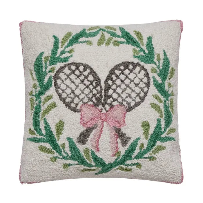 Pillow - Square - Tennis with Wreath - Findlay Rowe Designs