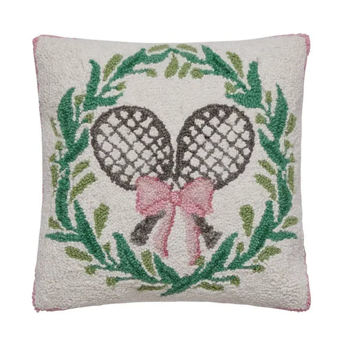 Pillow - Square - Tennis with Wreath - Findlay Rowe Designs
