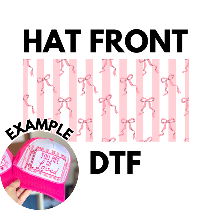 Pink Bows Hat DTF