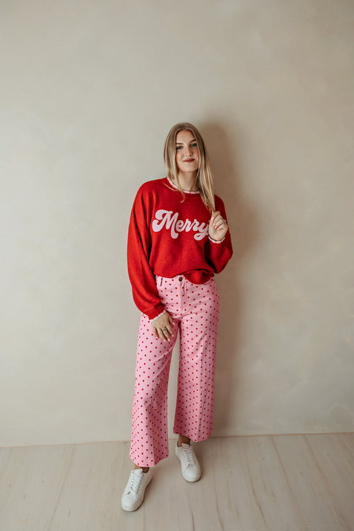 Polka Dot Pant In Pink