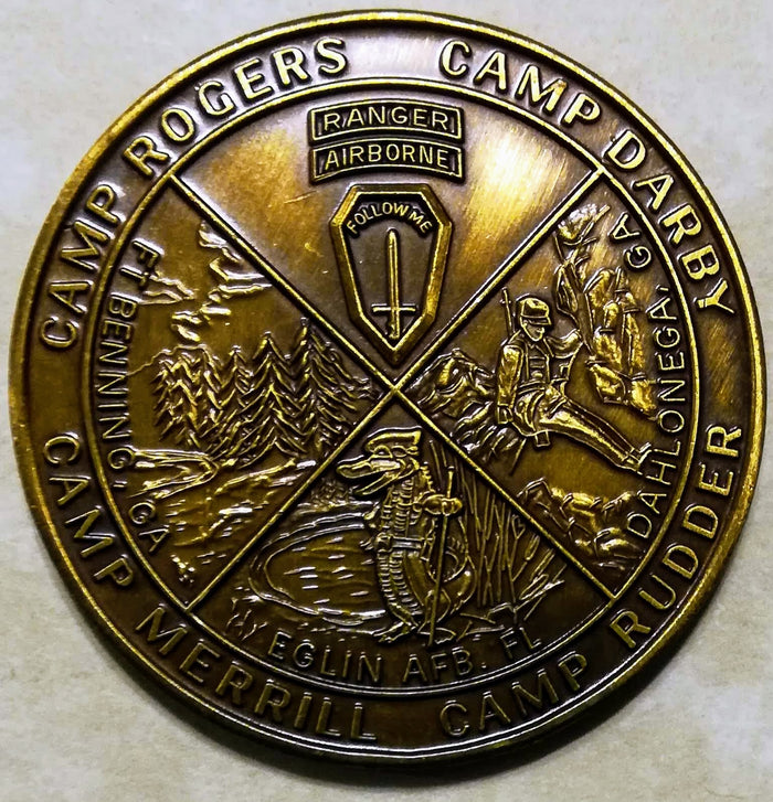 Ranger Training Brigade serial # 2127 Brass Army Challenge Coin