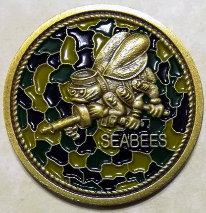 Seabee/CB Camo Navy Challenge Coin