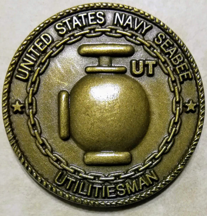 Seabee/CB Utilitarian UT Navy Challenge Coin
