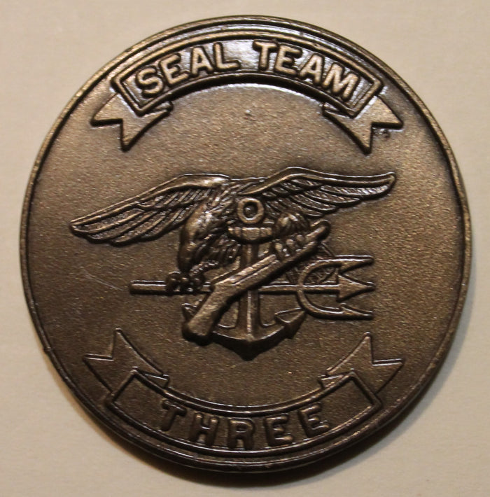 SEAL Team 3 / Three Bronze Navy Challenge Coin