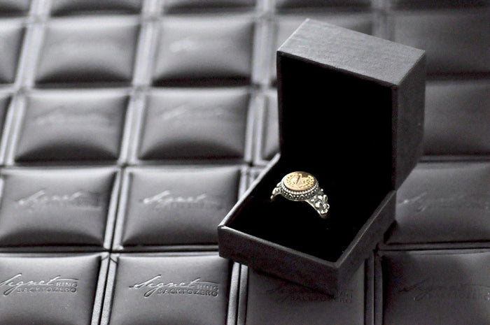 Shamrock Signet Ring - Backtozero B20 - 12l, 12mm, 12mm ring, Clover, her, lace, luck, Lucky, ring, signet ring, size 10, size 7, size 8, size 9, wax seal, wax seal ring