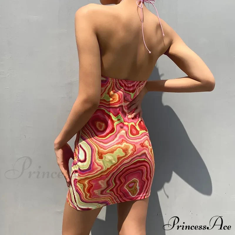 Sleeveless Mini Elegant Party Evening Fashion Camouflage Bandage Bodycon Dress