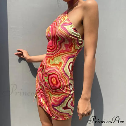 Sleeveless Mini Elegant Party Evening Fashion Camouflage Bandage Bodycon Dress