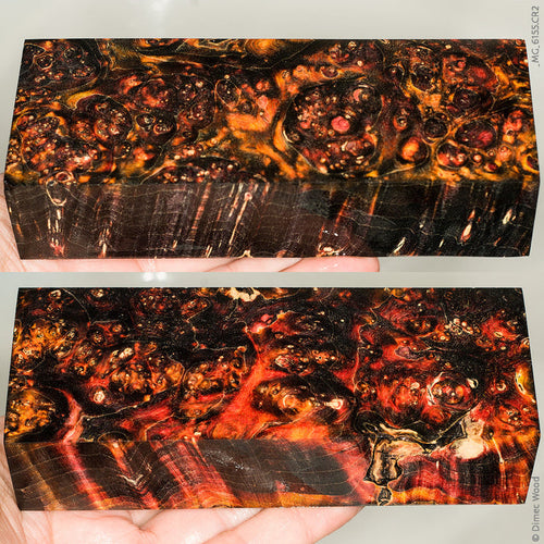 Stabilized box elder burl wood block