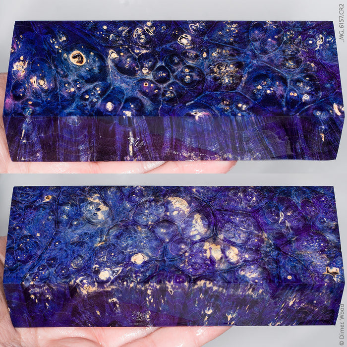Stabilized box elder burl wood block