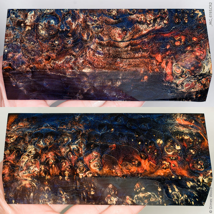 Stabilized box elder burl wood block