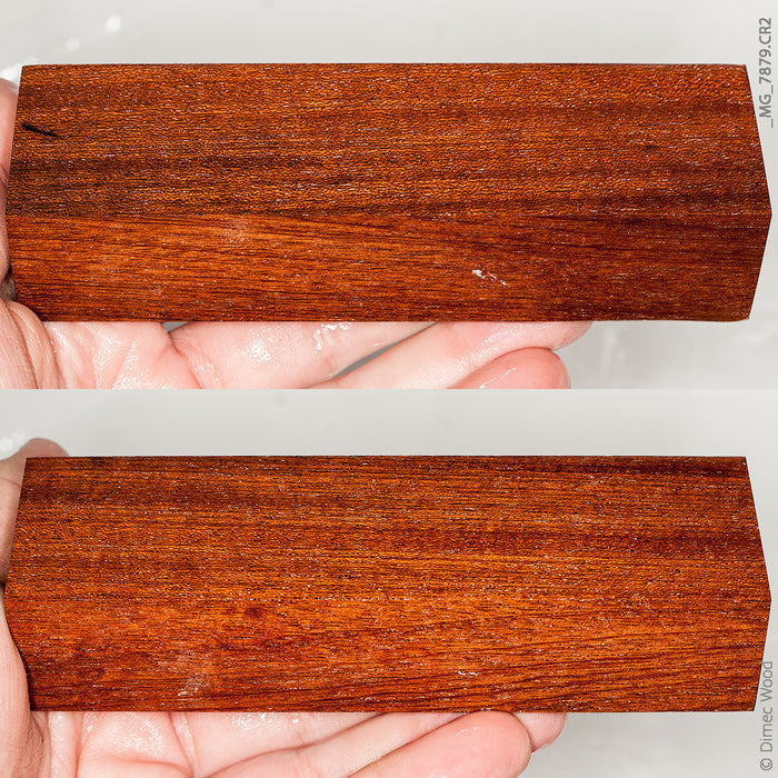 Stabilized mahagony wood block