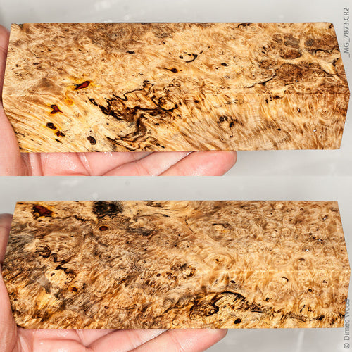 Stabilized wood spalted amboyna burl block