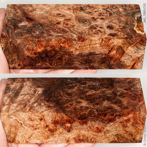 Stabilized wood white siris burl block